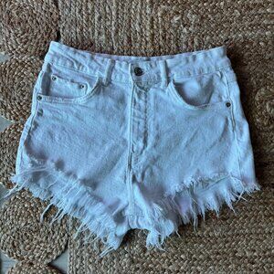 ZARA High-Waisted Frayed Denim Shorts - Size EU 38 (US 6) - Excellent condition